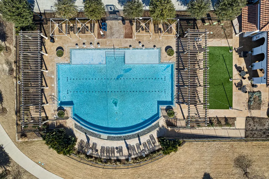 Aerial view of a second Viridian community pool